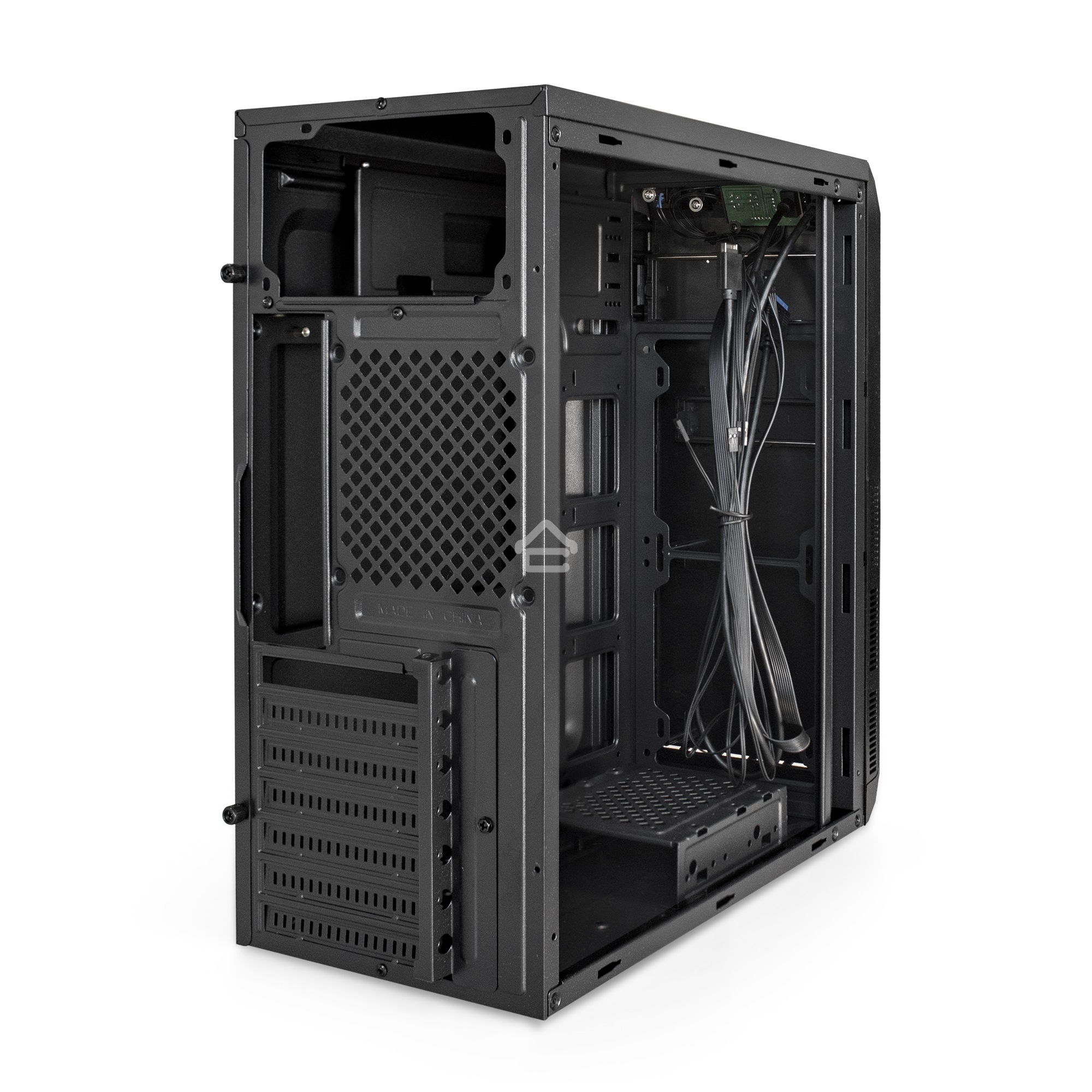 Компьютерный корпус Miditower ExeGate XP-334UC-XP600 (ATX, XP600 с вент. 12см, 1*USB/1*USB 3.0/1*TypeC, аудио, черный)