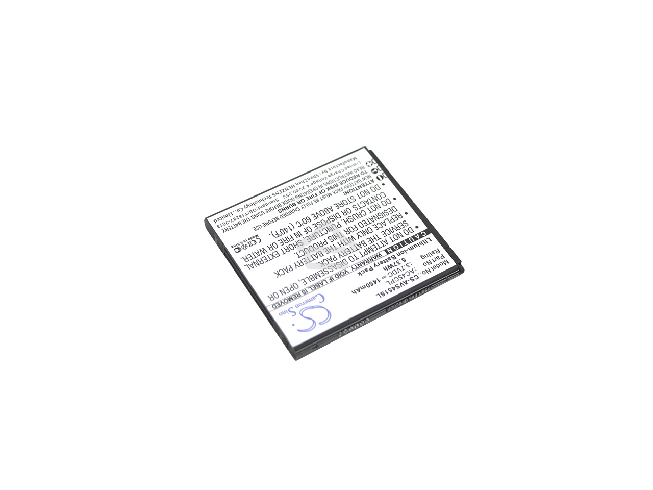 Аккумулятор CameronSino CS-AVS451SL Zera S для Highscreen Zera S3.7V / 1450mAh / 5.37Wh
