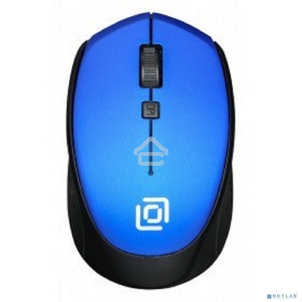 Мышь беспроводная Oklick 488MW синий/черный, 1600 dpi, радиоканал, USB, кнопки - 4