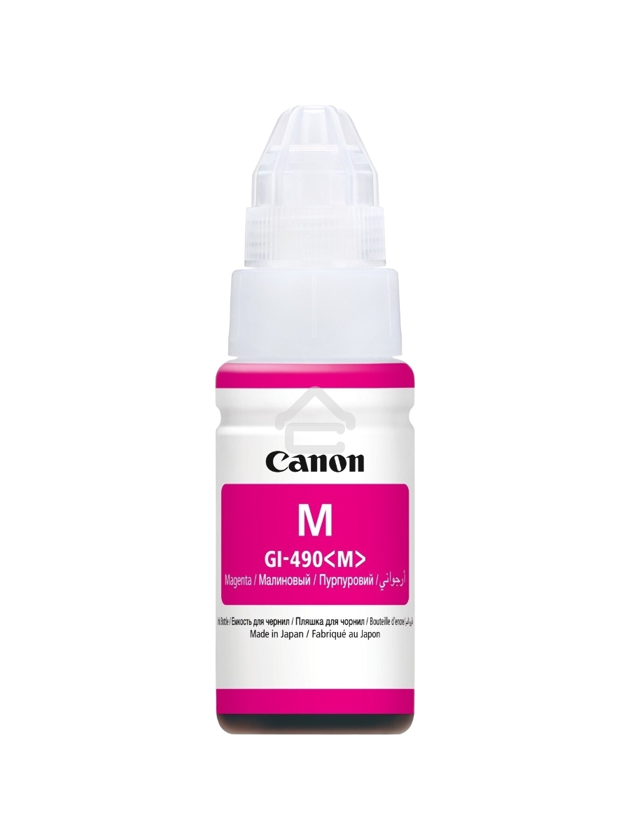 Чернила Canon GI-490M 0665C001 пурпурный для Canon Pixma G1400/2400/3400 (70мл)
