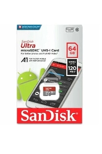 Флеш карта microSD 64GB SanDisk microSDXC Class 10 Ultra UHS-I A1 140MB/s