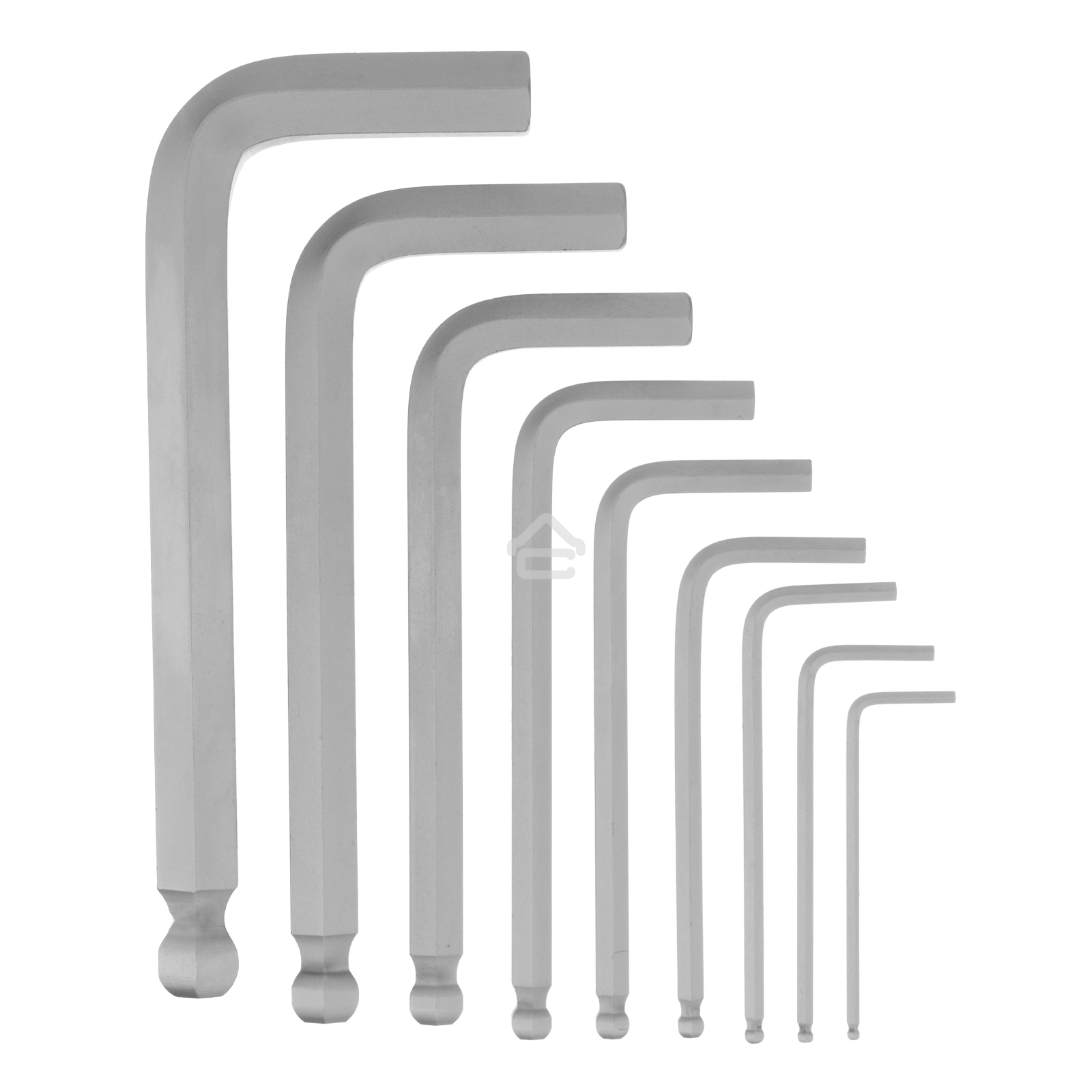 Набор ключей имбусовых Сибртех HEX, 2-12 мм, CrV, 9 шт., с шаром