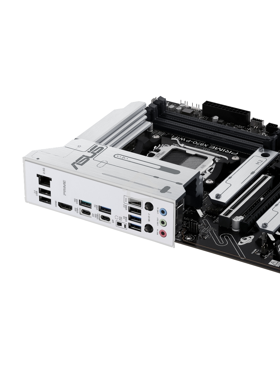 Материнская плата ASUS PRIME X870-P WIFI, AM5, AMD X870, 4xDDR5, 2xSATA, 4xM.2, 1xPCI-E 5.0 x16, 2xPCI-E 4.0 x1, 1xHDMI, 2xUSB-C, 1x 2.5Gb LAN, 4xUSB-A 3.2 Gen 1, 1xUSB-A 3.2 Gen 2, 4xUSB-A 2.0, 3x3.5 мм, 7.1, 1xWi-Fi 7, ATX