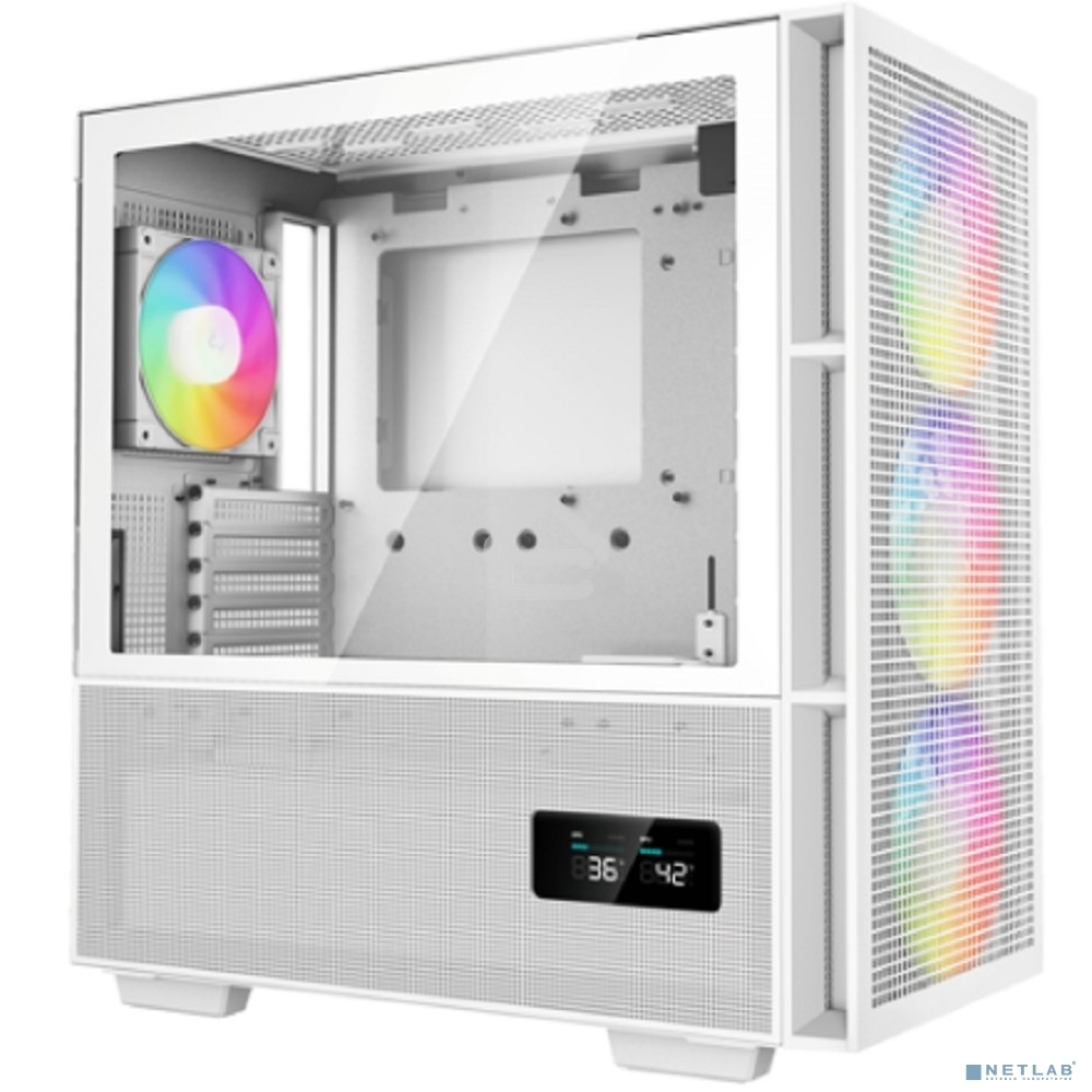Компьютерный корпус Deepcool CH560 WH без БП, боковое окно (закаленное стекло)