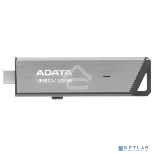 Флешка USB ADATA UE800 (AELI-UE800-128G-CSG), 128Gb, Type-C USB 3.2, R/W 1000/550, серебристый