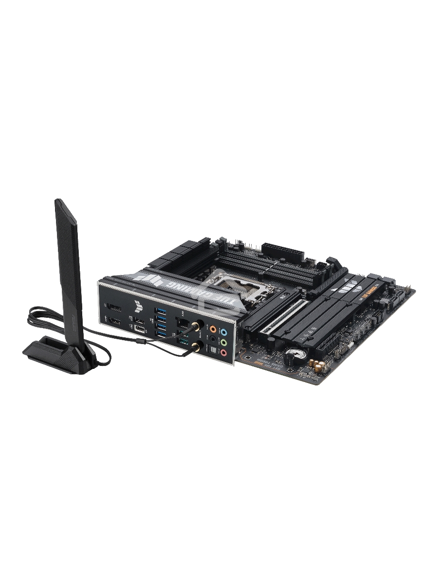 Материнская плата ASUS TUF GAMING B860M-PLUS WIFI, LGA 1851, Intel B860, 4xDDR5, 4xSATA, 3xM.2, 1xPCIe 5.0 x16, 1xPCIe x4, 1xUSB-C, 4xUSB-A 3.2 Gen 1, 2xUSB-A 3.2 Gen 2, 1xHDMI, 1xDP, 1x2.5Gb LAN, 7.1, mATX