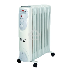 Обогреватель масляный Ресанта ОМ-12Н (11 секций) белый, 2500 Вт, 25 м2, термостат