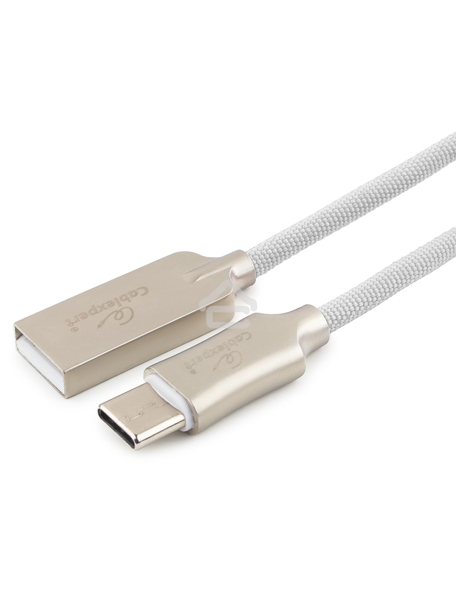 Кабель USB 2.0 Cablexpert CC-P-USBC02W-1.8M, AM/Type-C, серия Platinum, длина 1.8м, белый, блистер