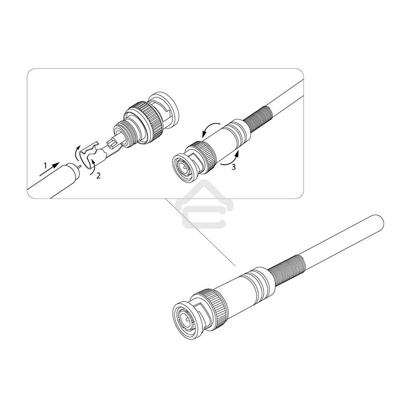 Разъем штекер BNC под пайку с пружиной металл (универсальный) Rexant