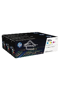 Картридж лазерный набор HP CF370AM № 305A голубой/пурпурный/желтый CLJ M451 (CE411A+CE412A+CE413A)