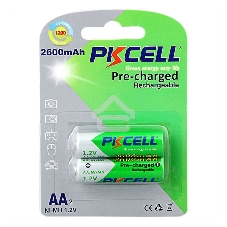 Никель-металлогидридный аккумулятор PKCELL NI-MH RTU AA2600-2B тип - AA 2 шт в блистере