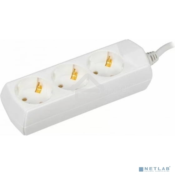 Удлинитель 3х1.5 м с заземл. 10А 250В У03 GENERICA 2P+PE 3х1 кв.мм IEK WYP10-10-03-D15-Z-G