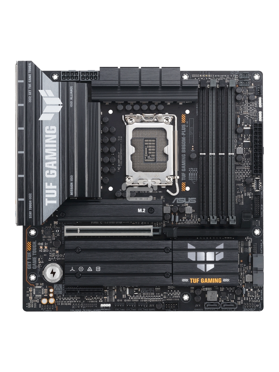Материнская плата ASUS TUF GAMING B860M-PLUS, LGA 1851, Intel B860, 4xDDR5, 4xSATA, 3xM.2, 1xPCIe 5.0 x16, 1xPCIe x4, 1xUSB-C, 4xUSB-A 3.2 Gen 1, 2xUSB-A 3.2 Gen 2, 1xHDMI, 1xDP, 1x2.5Gb LAN, 7.1, mATX