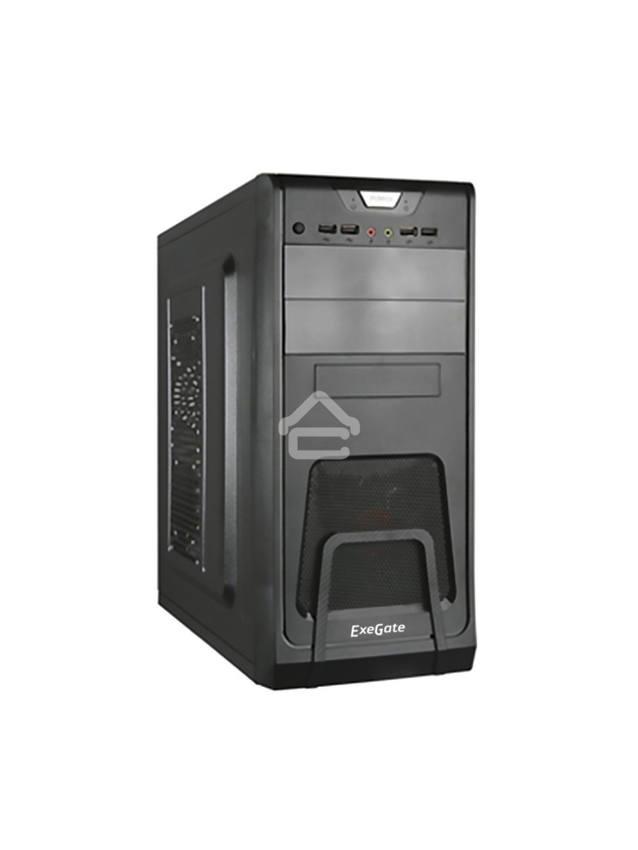 Компьютерный корпус Miditower Exegate CP-603 Black, ATX, <CP400W, 80mm>, 2*USB+2*USB3.0, Audio