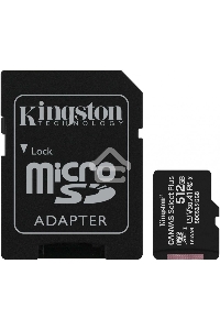 Флеш карта microSDHC 512GB microSDXC Class10 Kingston <SDCS2/512GB> UHS-I Canvas Select up to 100MB/s с адапт.