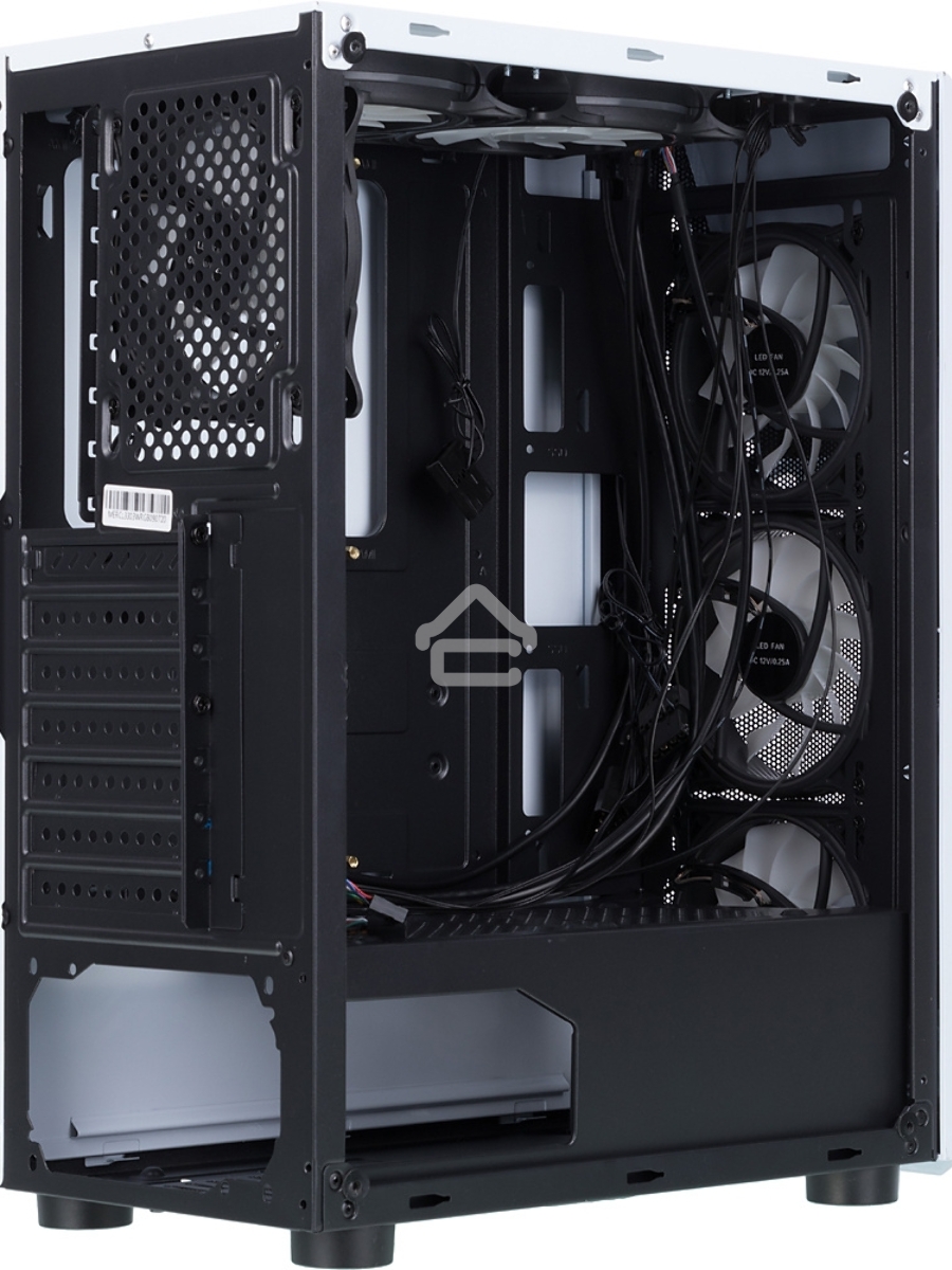 Компьютерный корпус AeroCool / Formula CL-3303W RGB белый без БП ATX 6x120mm 2xUSB2.0 1xUSB3.0 audio bott PSU