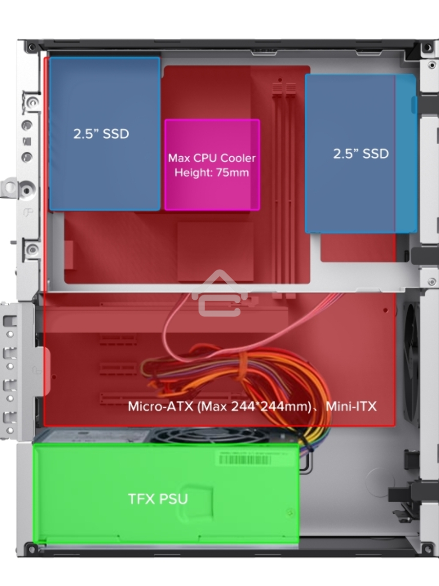 Компьютерный корпус Foxline FL-1004-TFX230B-85