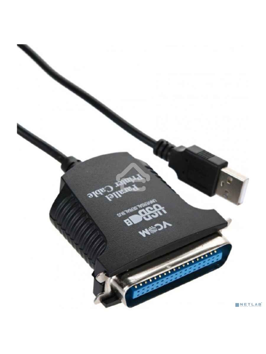 Кабель AM/LPT 1.8м VCOM Кабель-адаптер USB -> LPT (прямое подключение к LPT порту принтера), VUS7052
