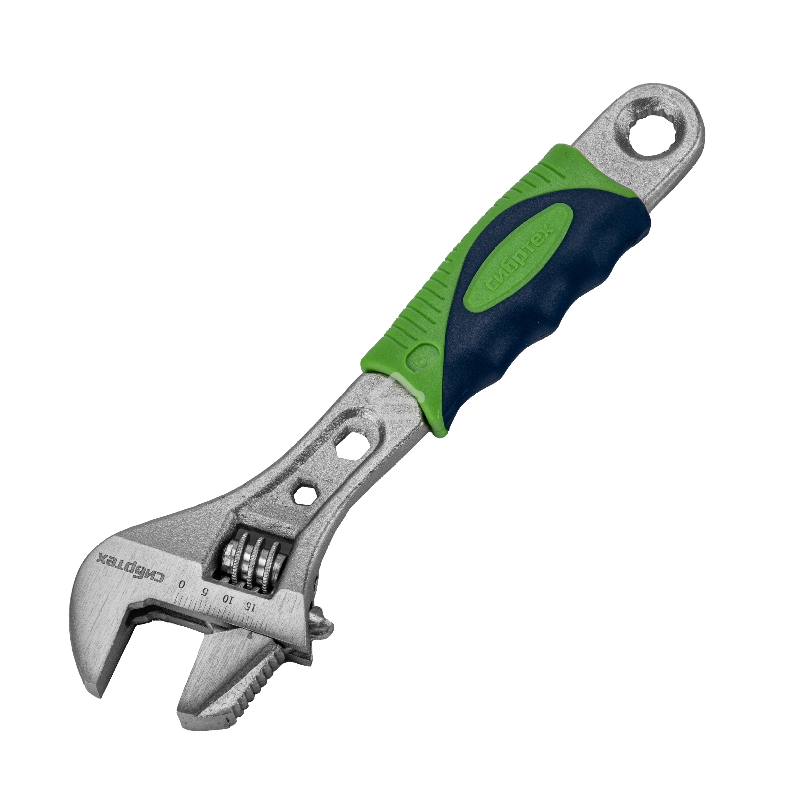 Ключ разводной Сибртех 150мм, переставная губка, 2-х комп. рукоятка