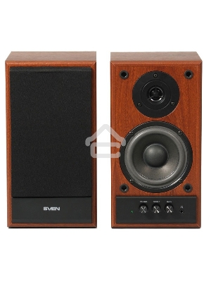 Колонки Sven SPS-702 2.0 коричневый/орех 40Вт