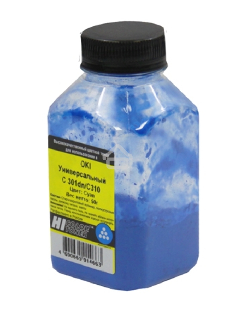 Тонер OKI Универсальный С 301dn/C310 (Hi-Color) C, 50 г, банка