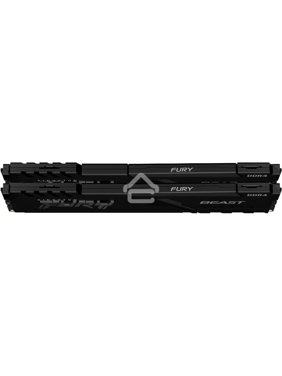 Оперативная память Kingston Fury Beast, DDR4, 32GB (2x16GB), 3600MHz, CL18, DIMM, с радиатором, черный