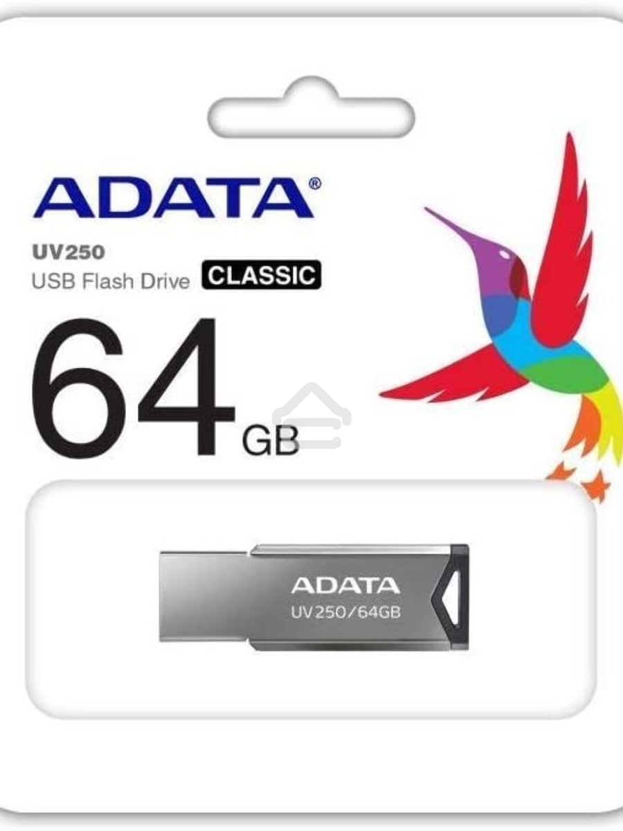 Флеш диск A-Data 64Gb UV250 AUV250-64G-RBK USB2.0 черный