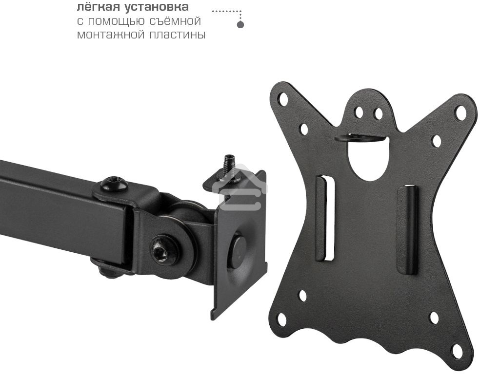 Кронштейн для монитора Kromax CASPER-507 черный 4 шт/уп. 10