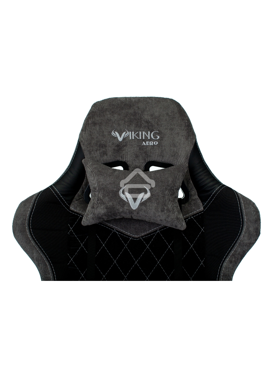 Кресло игровое Бюрократ VIKING 7 KNIGHT B FABRIC черный текстиль/эко.кожа крестовина металл/пластик