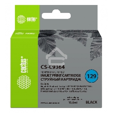 Картридж струйный Cactus CS-C9364 №129 черный (15 мл.) для HP PS 8053/8753/5943/2573/DJ 5900series
