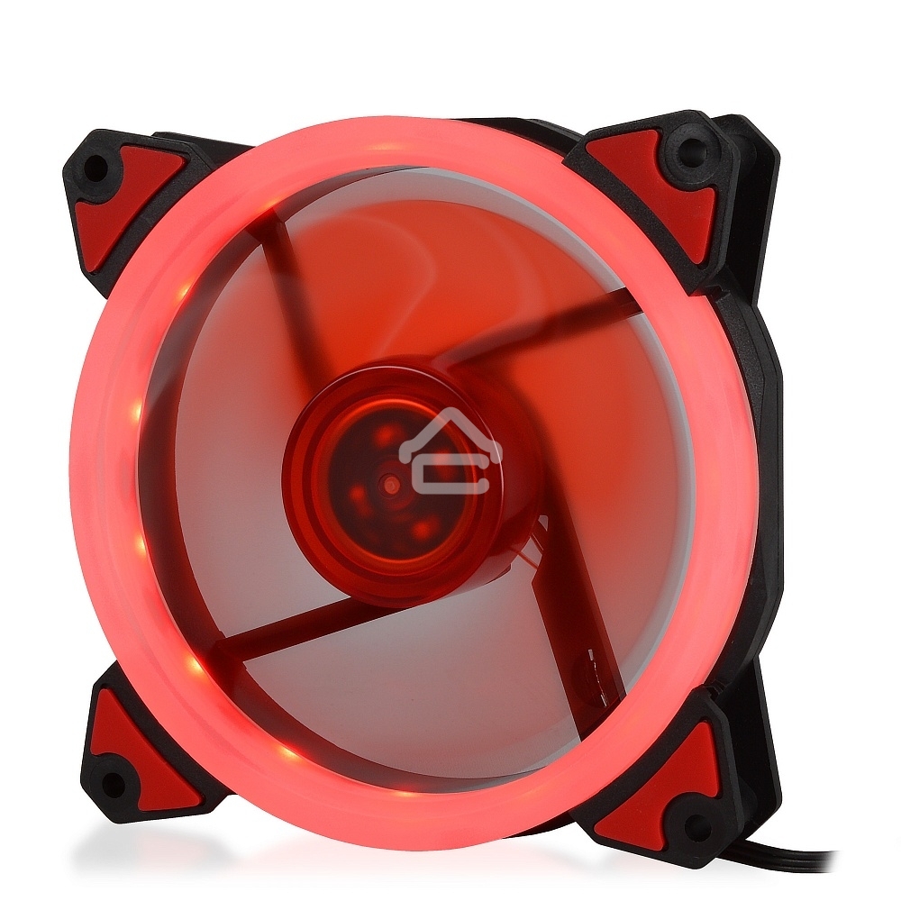 Вентилятор для корпуса Crown CMCF-12025S-1230 черный/красный, 120 мм, 1650 об/мин, 23 дБ, 3 pin