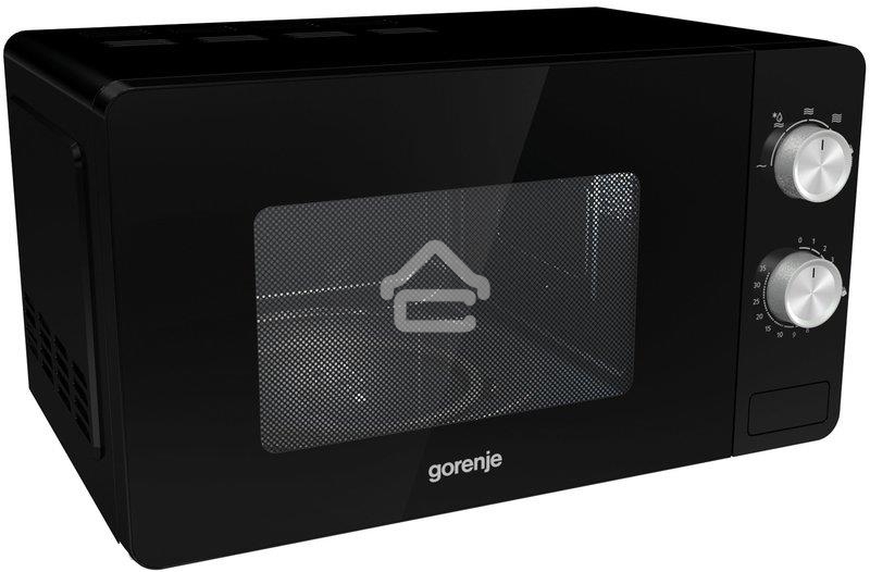 Микроволновая печь Gorenje MO20E1B черный, 20 л, 800 Вт, переключатели - поворотный механизм