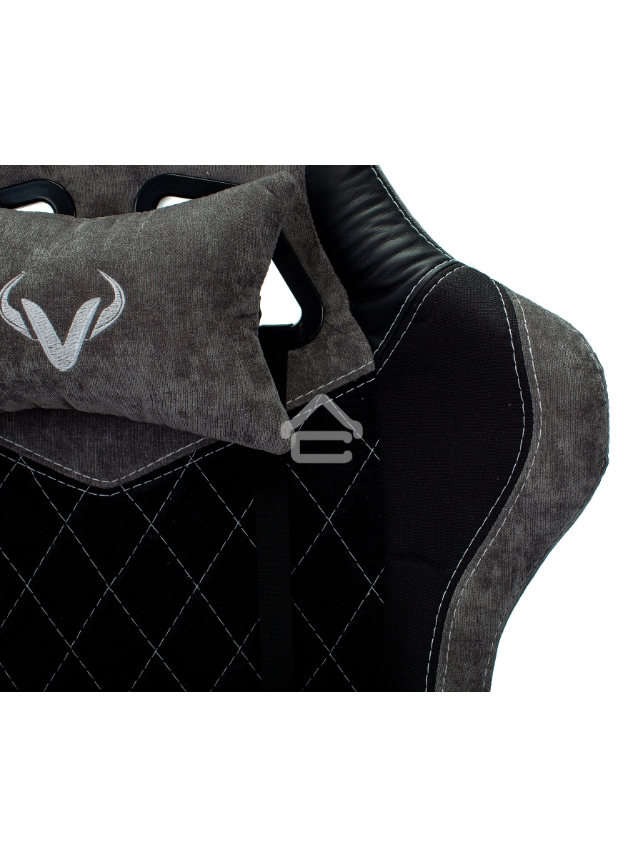 Кресло игровое Бюрократ VIKING 7 KNIGHT B FABRIC черный текстиль/эко.кожа крестовина металл/пластик