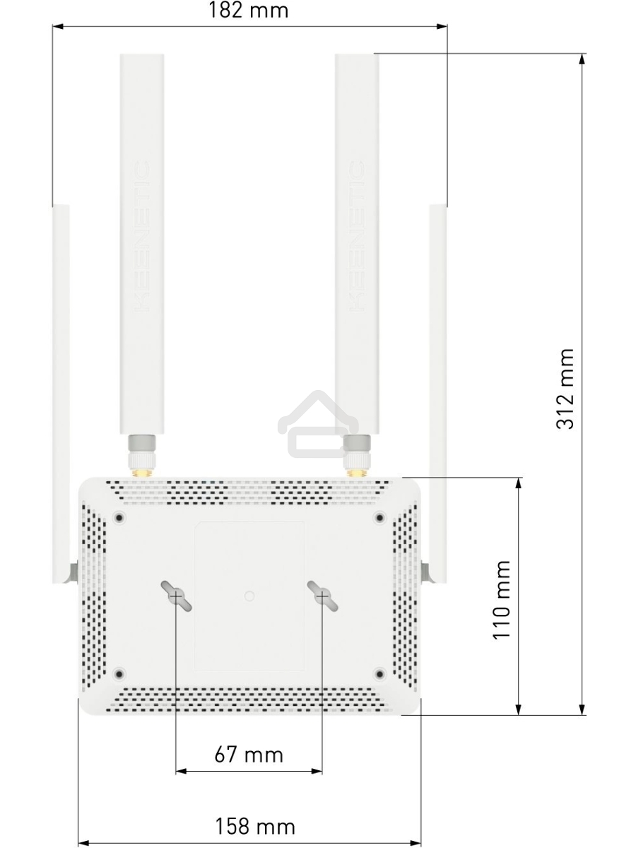 Роутер беспроводной Keenetic Runner 4G (KN-2212) с модемом 4G, Mesh Wi-Fi N300 и 4-портовым Smart-коммутатором