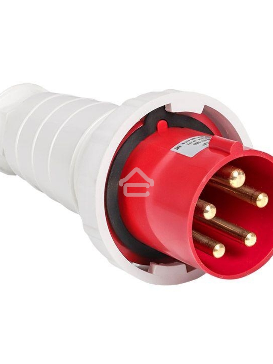 Вилка эл. каб. 63А 3P+РЕ+N 380В IP67 (035) EKF ps-035-63-380