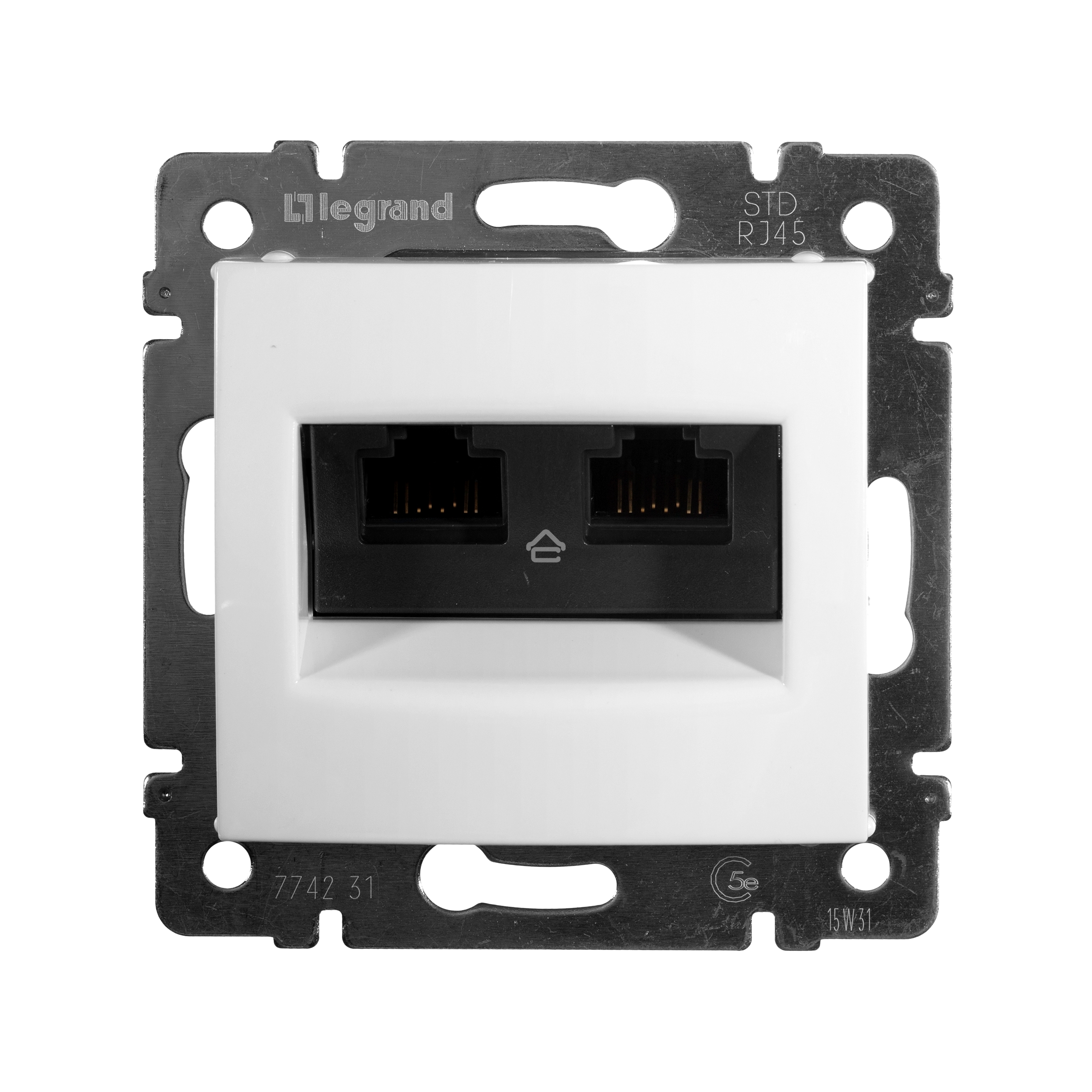Компьютерная двойная розетка Legrand Valena 774231, белая RJ45 5 кат UTP