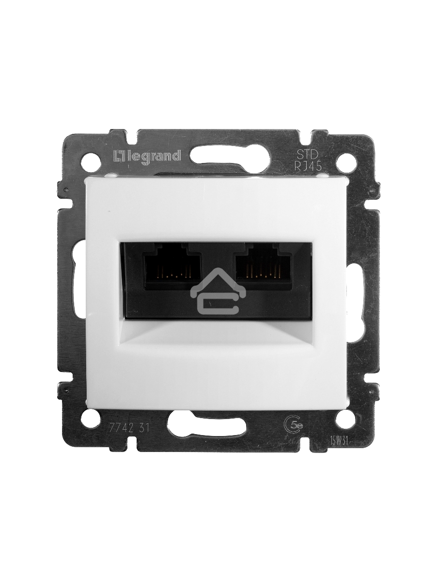 Компьютерная двойная розетка Legrand Valena 774231, белая RJ45 5 кат UTP