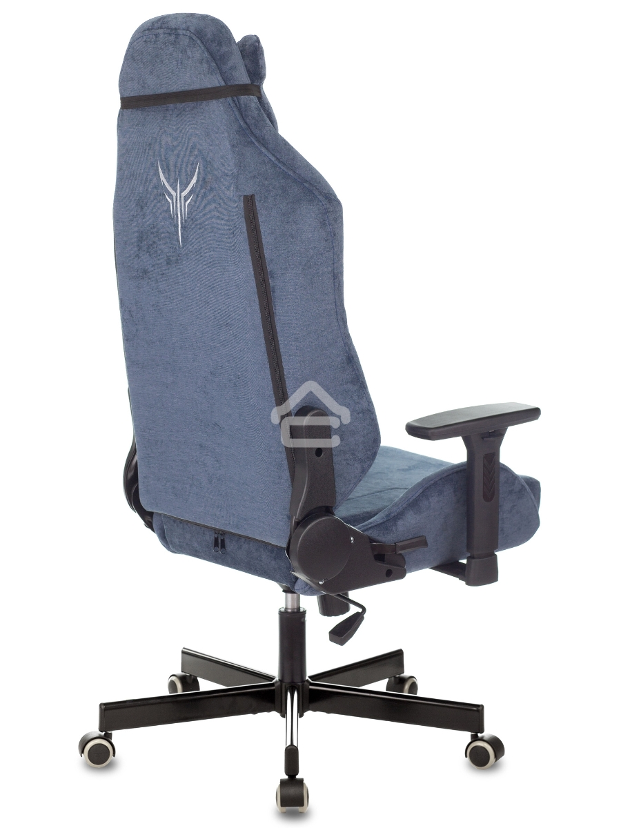 Кресло игровое Knight N1 Fabric синий Light-27 с подголов. крестовина металл