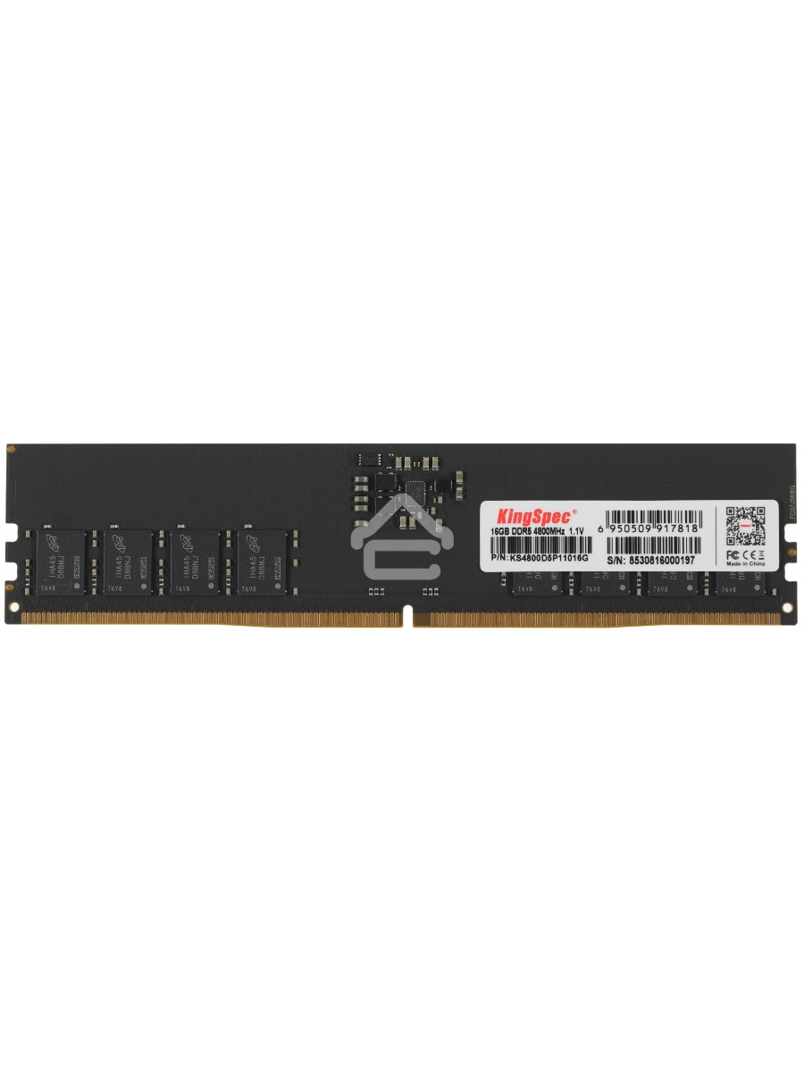 Оперативная память KingSpec DDR5, 16GB (1x16GB), 4800MHz, CL40, DIMM