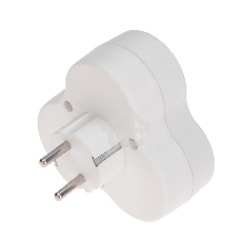 Тройник электрический пирамида 16 А с заземлением белый Rexant