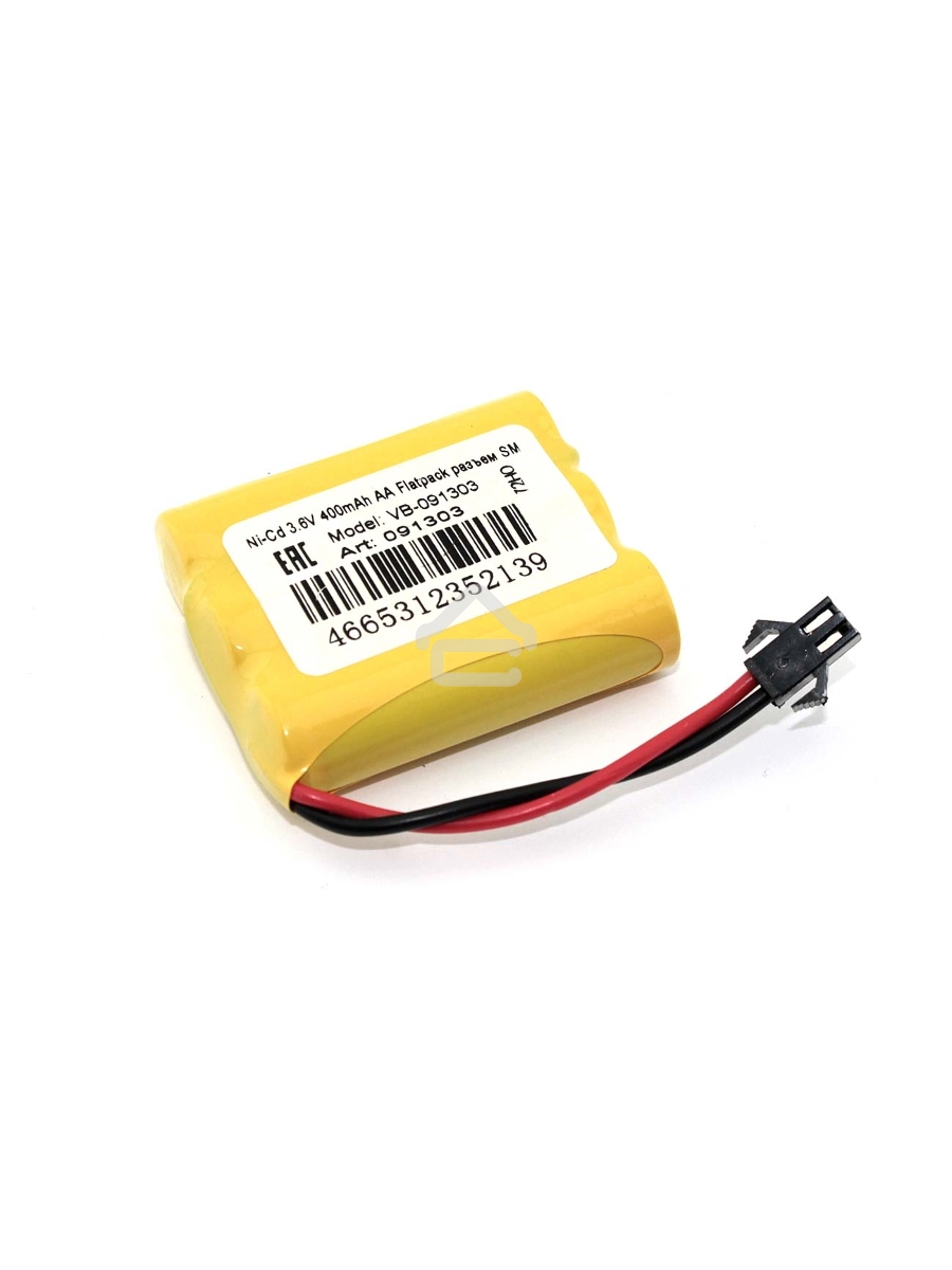 Аккумулятор Ni-Cd 3.6V 400mAh AA Flatpack разъем SM