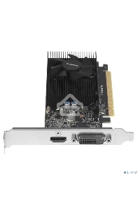 Видеокарта Gigabyte GV-N1030D4-2GL NVidia GeForce GT 1030, 2Gb DDR4/64-bit, PCI-Ex16 3.0, DVI-Dx1, HDMI2.0bx1, LP, 2-slot cooler, Retail