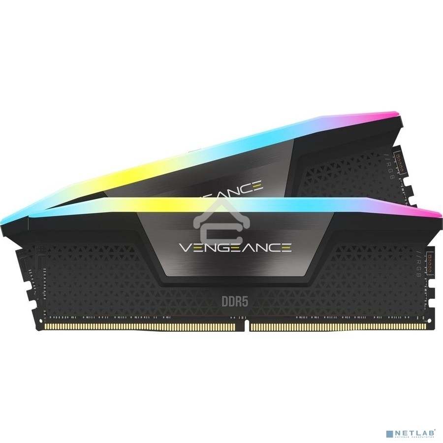 Оперативная память Corsair Vengeance RGB DDR5 Dimm CMH32GX5M2B5200C40 5200MHz 32GB 2x16GB Unbuffered, 40-40-40-77, XMP 3.0, Black Heatspreader, 1.25V (692850)