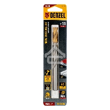 Сверло спиральное по металлу Denzel 11 x 142 мм, Р6М5, Golden Tip