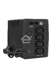 Источник бесперебойного питания ExeGate Power Back BNB-1000.LED.AVR.4C13.RJ.USB <1000VA/550W, LED, AVR, 4*C13, RJ45/11,USB, Black>