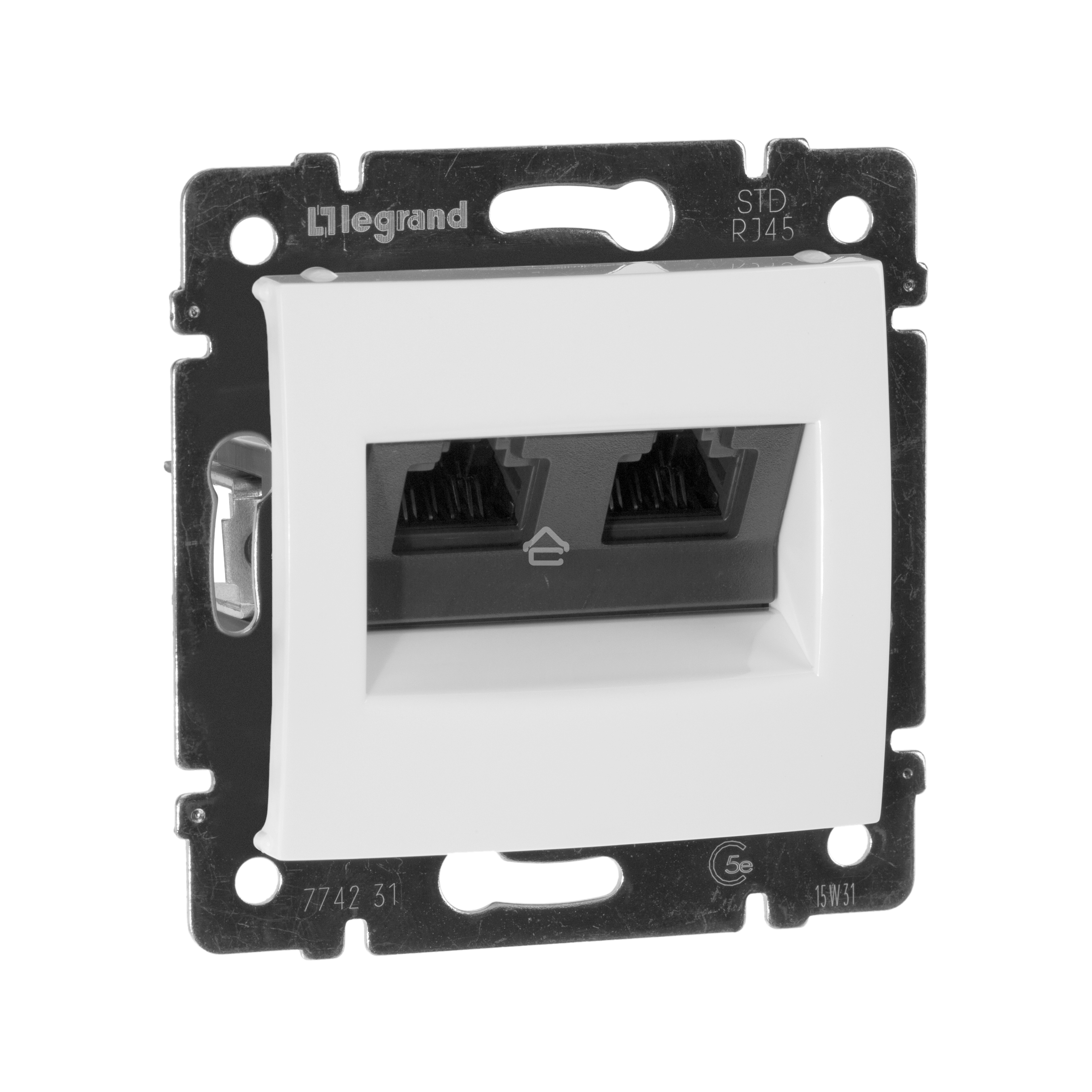 Компьютерная двойная розетка Legrand Valena 774231, белая RJ45 5 кат UTP