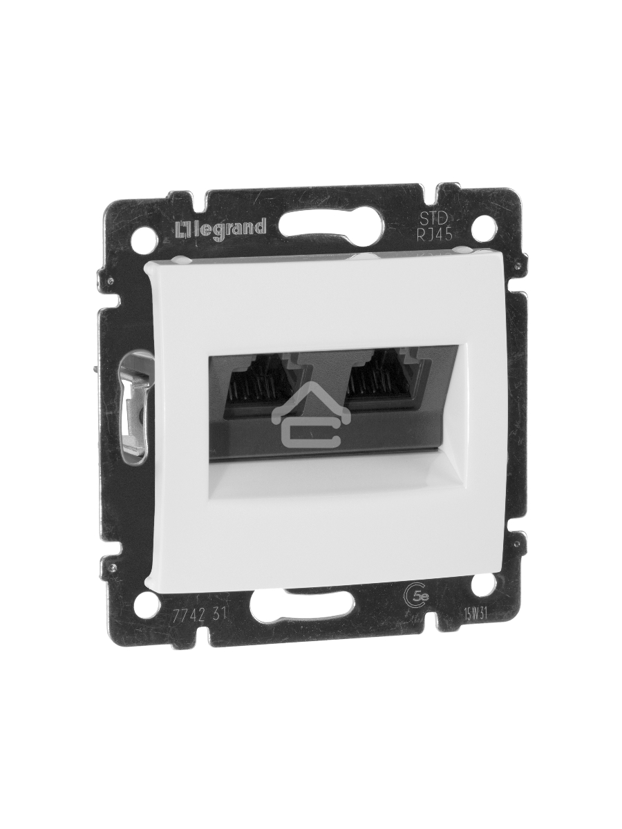 Компьютерная двойная розетка Legrand Valena 774231, белая RJ45 5 кат UTP