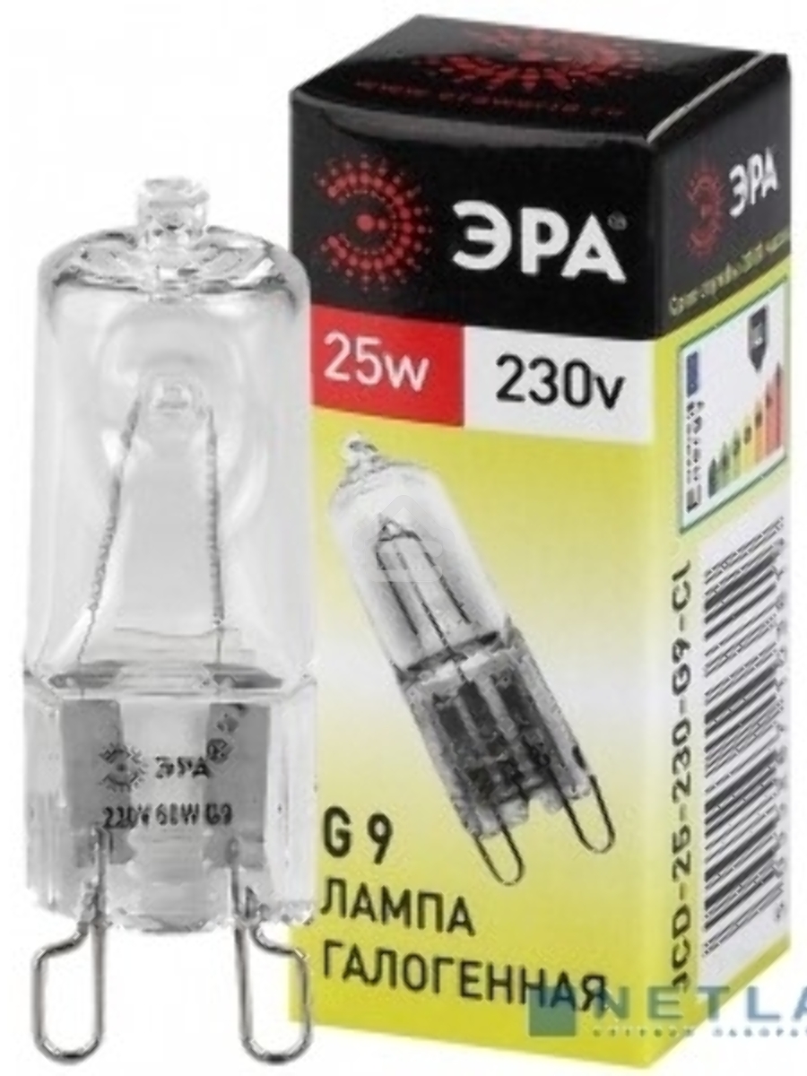 Лампа галогенная ЭРА G9-JCD-25-230V-Cl(100/1000/30000)