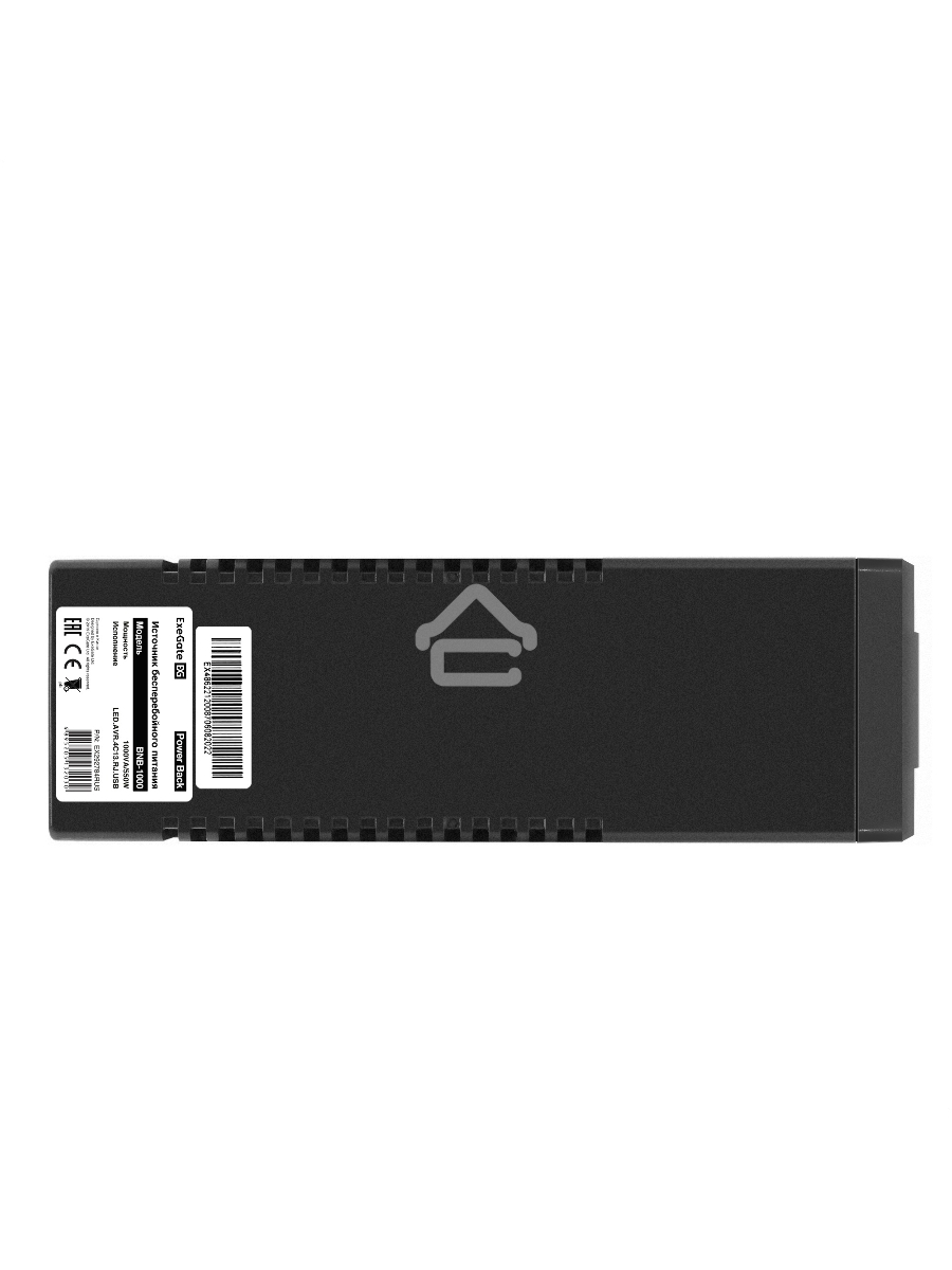 Источник бесперебойного питания ExeGate Power Back BNB-1000.LED.AVR.4C13.RJ.USB <1000VA/550W, LED, AVR, 4*C13, RJ45/11,USB, Black>