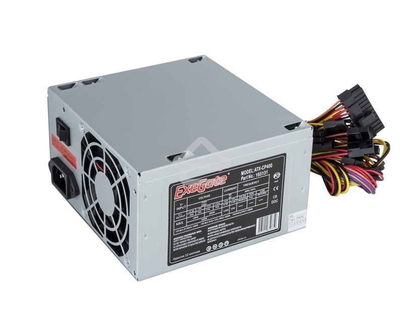 Блок питания Exegate CP400 (EX165131RUS), 400Вт, 80мм, серый